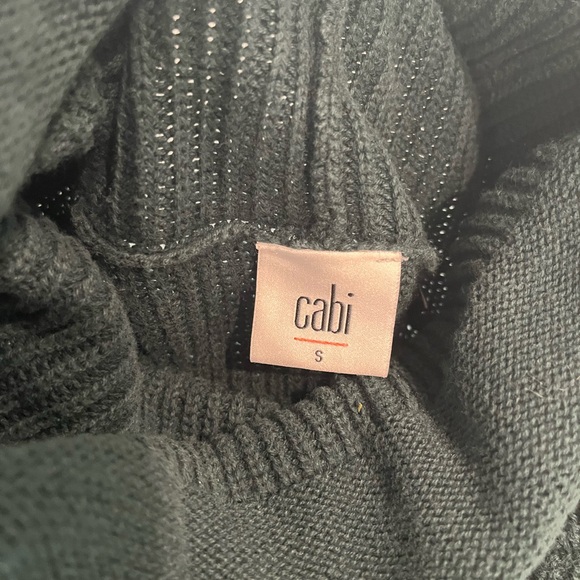 CAbi Cotton Cowl Neck Ruched Pullover Sweater Green S - Picture 10 of 11